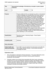 NZQA registered unit standard 26019 version 3  Page 1 of 7