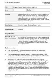 NZQA registered unit standard 14270 version 4  Page 1 of 5