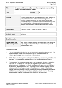 NZQA registered unit standard 14275 version 4  Page 1 of 5