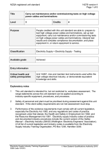 NZQA registered unit standard 14276 version 4  Page 1 of 6