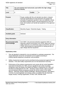 NZQA registered unit standard 14287 version 4  Page 1 of 4