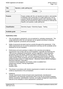 NZQA registered unit standard 24152 version 3  Page 1 of 4