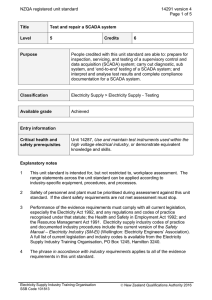 NZQA registered unit standard 14291 version 4  Page 1 of 5