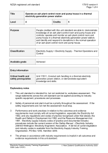 NZQA registered unit standard 17910 version 4  Page 1 of 4