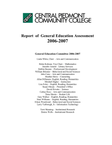 2006-2007 Report on Assessment of General Education