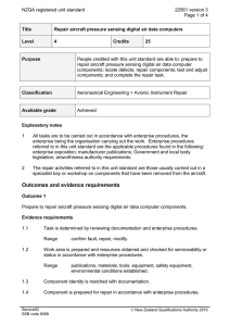 NZQA registered unit standard 22561 version 3  Page 1 of 4