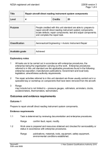 NZQA registered unit standard 22939 version 3  Page 1 of 4