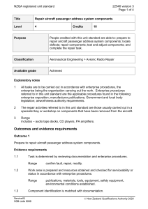 NZQA registered unit standard 22546 version 3  Page 1 of 4