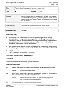 NZQA registered unit standard 22573 version 3  Page 1 of 4