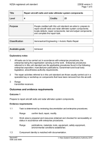 NZQA registered unit standard 22938 version 3  Page 1 of 4