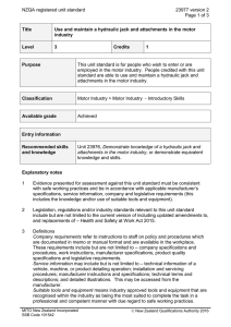 NZQA registered unit standard 23977 version 2  Page 1 of 3
