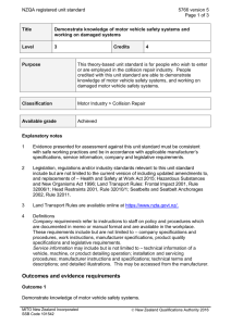 NZQA registered unit standard  Page 1 of 3 5766 version 5