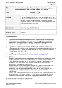 NZQA registered unit standard 23978 version 2  Page 1 of 4