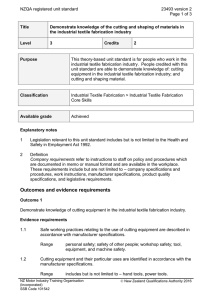 NZQA registered unit standard 23493 version 2  Page 1 of 3