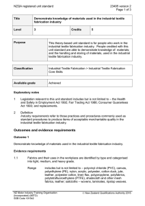 NZQA registered unit standard 23495 version 2  Page 1 of 3