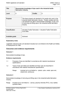 NZQA registered unit standard 23497 version 2  Page 1 of 3