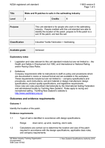 NZQA registered unit standard 11803 version 6  Page 1 of 3