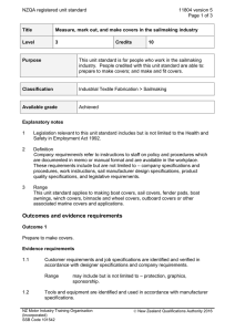 NZQA registered unit standard 11804 version 5  Page 1 of 3