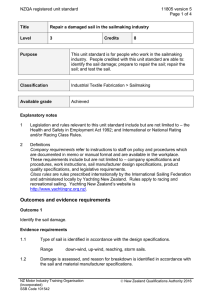 NZQA registered unit standard 11805 version 5  Page 1 of 4