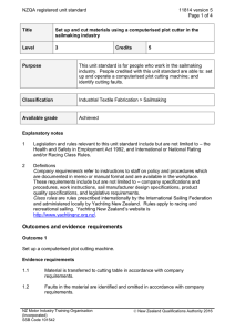 NZQA registered unit standard 11814 version 5  Page 1 of 4