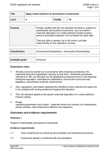 NZQA registered unit standard 23598 version 2  Page 1 of 4