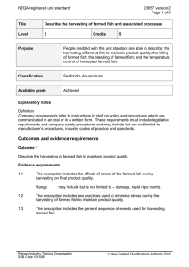 NZQA registered unit standard 23857 version 2  Page 1 of 3