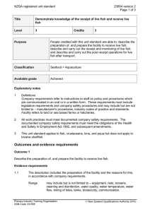 NZQA registered unit standard 23854 version 2  Page 1 of 3