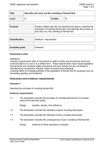 NZQA registered unit standard 23858 version 2  Page 1 of 2