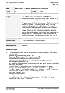 NZQA registered unit standard 20445 version 2  Page 1 of 5