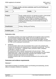 NZQA registered unit standard 3642 version 7  Page 1 of 4