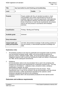 NZQA registered unit standard 3644 version 7  Page 1 of 4