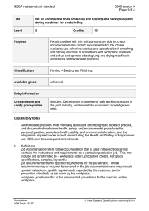 NZQA registered unit standard 3666 version 6  Page 1 of 4