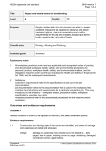NZQA registered unit standard 3649 version 7  Page 1 of 4