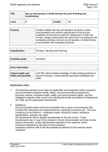 NZQA registered unit standard 3668 version 6  Page 1 of 4