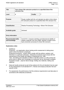 NZQA registered unit standard 27667 version 1  Page 1 of 3
