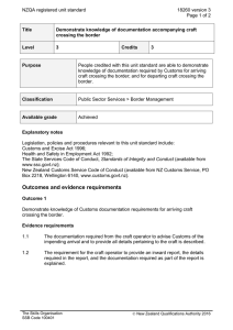 NZQA registered unit standard 18260 version 3  Page 1 of 2