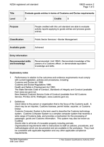 NZQA registered unit standard 18625 version 2  Page 1 of 3
