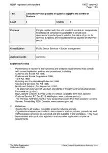NZQA registered unit standard 18627 version 2  Page 1 of 3