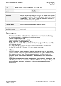 NZQA registered unit standard 18633 version 2  Page 1 of 3