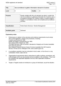 NZQA registered unit standard 18257 version 2  Page 1 of 3