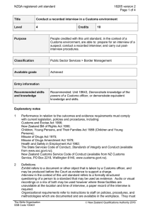 NZQA registered unit standard 18265 version 2  Page 1 of 4