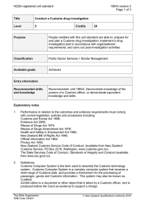 NZQA registered unit standard 19643 version 2  Page 1 of 3