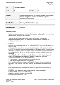 NZQA registered unit standard 12890 version 3  Page 1 of 4