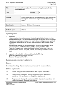 NZQA registered unit standard 24154 version 2  Page 1 of 2