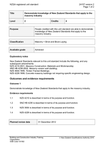 NZQA registered unit standard 24157 version 2  Page 1 of 2