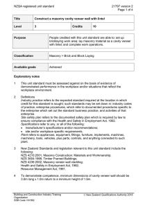 NZQA registered unit standard 21797 version 2  Page 1 of 4