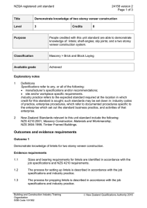 NZQA registered unit standard 24158 version 2  Page 1 of 3