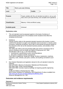 NZQA registered unit standard 6087 version 5  Page 1 of 4