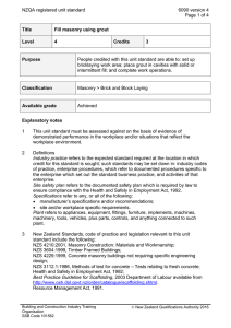 NZQA registered unit standard 6090 version 4  Page 1 of 4