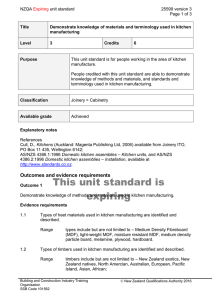 NZQA unit standard 25599 version 3